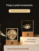 Stroll through the starry sky Luminous 3D Crystal Cube Night Light - Laser Engraved Artwork with Solid Wood Base-5