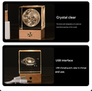 Stroll through the starry sky Luminous 3D Crystal Cube Night Light - Laser Engraved Artwork with Solid Wood Base-7
