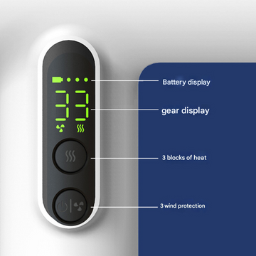 White High-Power Cordless Hair Dryer, 15600mAh USB Rechargeable Blow Dryer with Hot & Cold Air, 3 Speeds & Heat Settings - 0