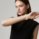 Gold New Fashion Lightweight Luxury Four-Leaf Clover Diamond Inlaid Bracelet - Alloy Magnetic Watch Band Style Bracelet for Women + Free Disassembly Tool-2