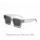 Gray frame gray sheet Classic Square Frame Sunglasses - Unisex UV400 Protection, Lightweight & Face-Slimming Design - High Definition Vision Eyewear-1