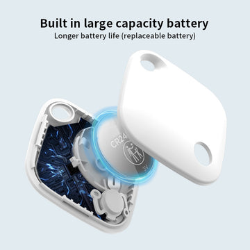 White Smart Item Tracker for Android - Bluetooth Locator Tag Works with Google Find My Device Network - 0