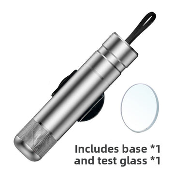 Silver 2-in-1 Emergency Car Escape Tool - Spring-Loaded Window Breaker & Seatbelt Cutter