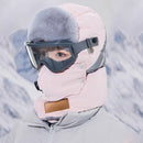 Anti-Fog Thermal Cycling hat - Reflective Safety & Voice Amplification(pink)-1