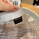 Patchwork Plaid Cotton Cap with Decorative Details(red)-4