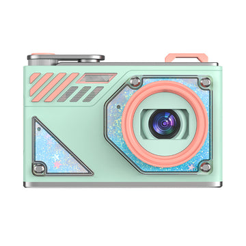 Glitter Sand Design 64MP HD Digital Camera with LED Fill Light & Auto Focus(green)