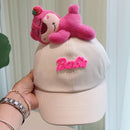 Cute Plush - Decorated Baseball Cap(Beige pink)-1
