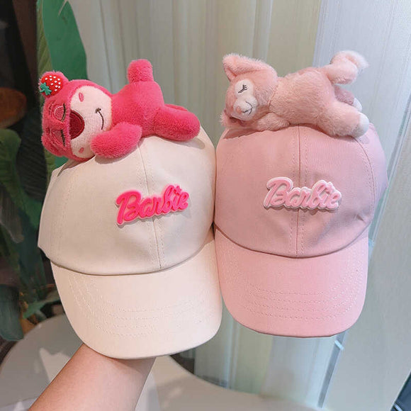 Cute Plush - Decorated Baseball Cap(khaki)