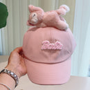 Cute Plush - Decorated Baseball Cap(Meat pink)-1