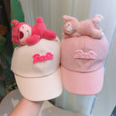 Cute Plush - Decorated Baseball Cap(Meat pink)-2