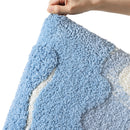 Premium Bath Mat with 8X Water Absorption & Non-Slip Base(Footprints by the seaside)-4