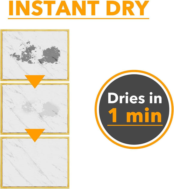 Instant Dry Stone Dish Drying Mat with Bamboo Rack - 2 Ways to Use, Quick Absorbent & Stylish(marble)