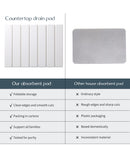 Folding Diatomaceous Earth Countertop Drain Mat - Quick Dry, Non-Slip & Easy Clean Absorbent Pad(dark grey)-5