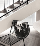 Elegant Floral Print Absorbent Floor Mat - Quick Dry, Non-Slip, Easy Clean Bathroom & Entryway Rug(Black and White)-3