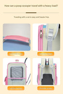 Breathable Pet Carrier Backpack - Large Capacity, Multiple Windows, Oxford Cloth(pink)-2