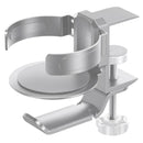 Two desktop clip-on cup holders and headphone hanger - adjustable, non-slip silicone, maximum load 15KG(silver)-1
