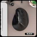Two Ergonomic Vertical Wireless Mouse - Dual Mode (2.4G & Bluetooth), 5 Adjustable DPI, Silent Clicks, Rechargeable(black)-1