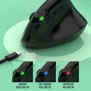 Two Ergonomic Vertical Wireless Mouse - Dual Mode (2.4G & Bluetooth), 5 Adjustable DPI, Silent Clicks, Rechargeable(white)-3