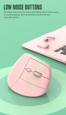 Two Ergonomic Vertical Wireless Mouse - Dual Mode (2.4G & Bluetooth), 5 Adjustable DPI, Silent Clicks, Rechargeable(white)-7