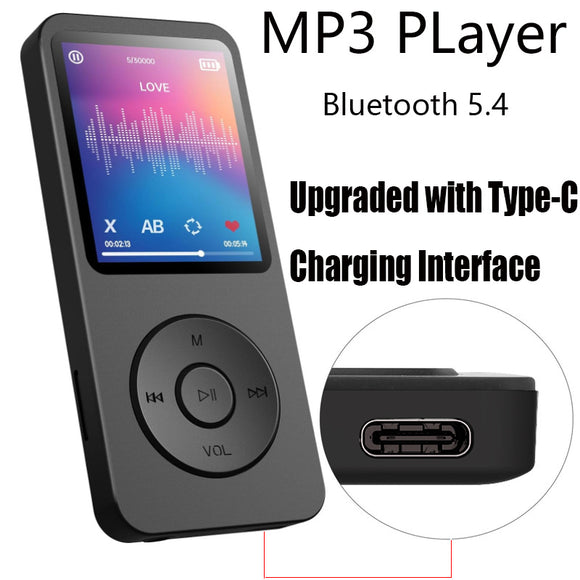 Portable Digital Music Player - Bluetooth 5.4, Hi-Fi Lossless Sound, 8GB Built-in & Expandable Storage(black 64GB)