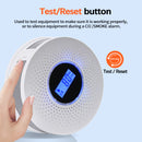 2-in-1 Smoke & Carbon Monoxide Detector with LCD Display - Real-Time Monitoring & Loud Alarm(White)-1