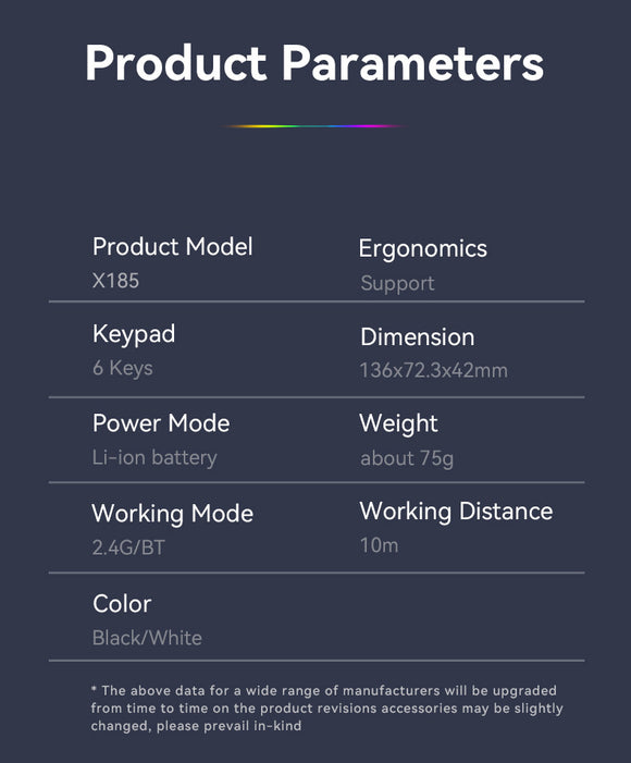 Ergonomic Dual-Mode Wireless Gaming Mouse - Mute Buttons, Adjustable DPI, Rechargeable, Multi-Assist Keys(black)