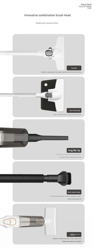 Cordless 2-in-1 Handheld & Stick Vacuum Cleaner with Detachable Water Tank & Dust Mite Remover(black)