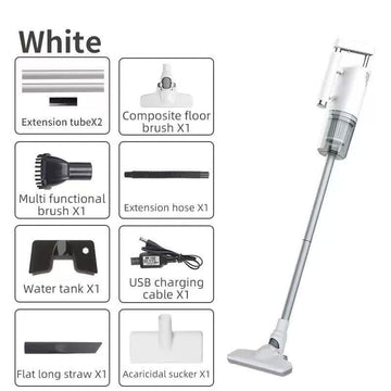 Cordless 2-in-1 Handheld & Stick Vacuum Cleaner - Powerful Suction, Washable Filter, Multi-Tool Kit(White)