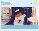 Ultra-Soft Kids Plush Fleece Blanket - Cozy Cartoon Animal Throw for All Seasons (Rabbit)-4