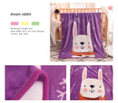 Ultra-Soft Kids Plush Fleece Blanket - Cozy Cartoon Animal Throw for All Seasons (Rabbit)-1