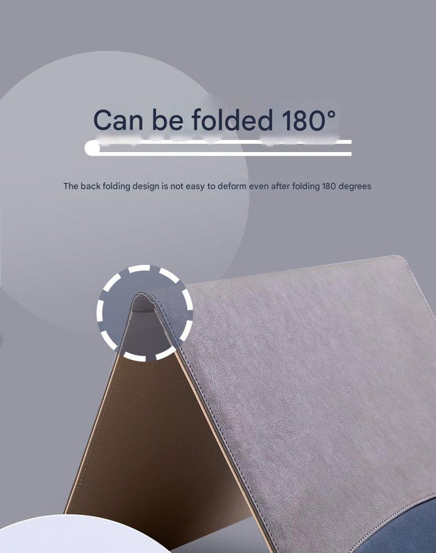A4 PU Leather Business Portfolio with Ring Binder, Calculator & 40 Sleeves(grey and black)