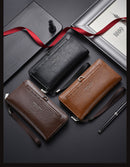 Black Classic Long Zipper Wallet Clutch - Large Capacity PU Leather Phone & Card Holder with Wrist Strap-3
