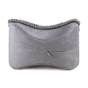 Grey Ergonomic Memory Foam Knee Pillow for Side Sleepers - Leg Positioner for Sciatica, Back, Hip & Joint Pain Relief