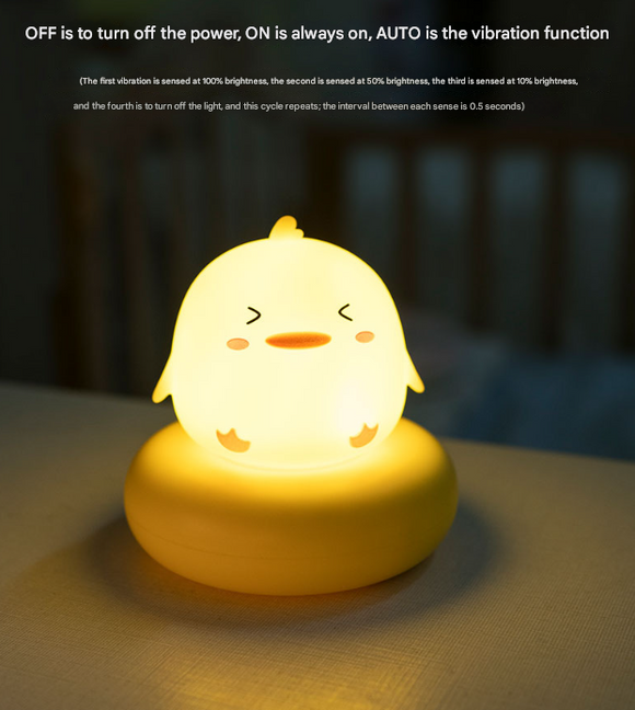 White Cat Cute Animal LED Night Light - Rechargeable Silicone Nursery Lamp with Tap Control, Dimmable Bedside Light for Kids
