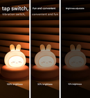 Red and White Snowman Cute Animal LED Night Light - Rechargeable Silicone Nursery Lamp with Tap Control, Dimmable Bedside Light for Kids-5