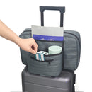 Heather Grey Versatile Travel Organizer Bag with Luggage Sleeve - Portable Carry-On for Laptop, Shoes & Accessories-4