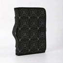 Black Elegant Quilted Bible Cover - Protective Book Case with Carry Handle-1