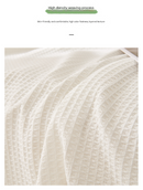 Black and white Ball Pattern Soft Waffle Weave Throw Blanket - Boho Style Cotton Blend Sofa Cover with Fringe 180x340cm-4