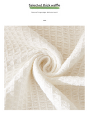 Black and white Ball Pattern Soft Waffle Weave Throw Blanket - Boho Style Cotton Blend Sofa Cover with Fringe 180x340cm-5