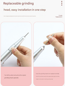 White Professional Rechargeable Nail Drill Machine - 45000RPM Portable E-File Kit for Acrylic, Gel, Polishing & Manicure-7