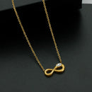 Style 1 Gold Infinity Necklace for Women - Dainty Titanium Steel Pendant with Sparkling Cubic Zirconia-1