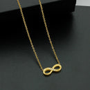 Style 8 Gold Infinity Necklace for Women - Dainty Titanium Steel Pendant with Sparkling Cubic Zirconia-1