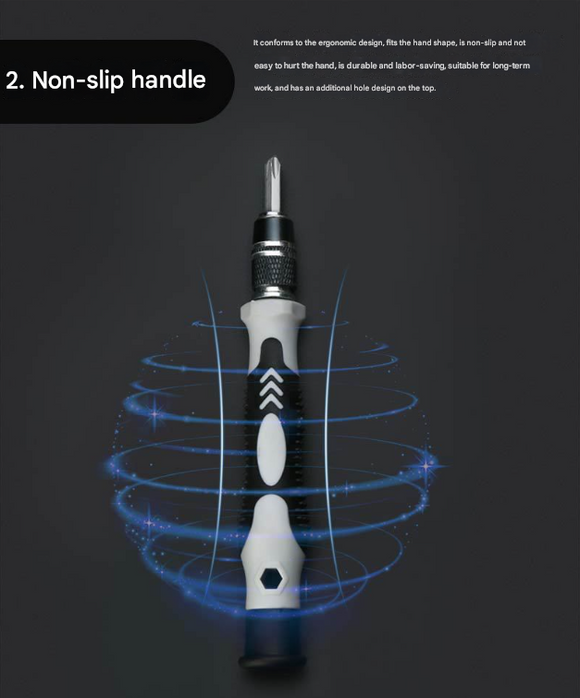 Grey Professional 115-in-1 Precision Screwdriver Set - Magnetic Repair Tool Kit for PC, Laptop, Phone & Electronics