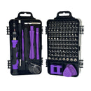 Purple and Black Professional 115-in-1 Precision Screwdriver Set - Magnetic Repair Tool Kit for PC, Laptop, Phone & Electronics-1