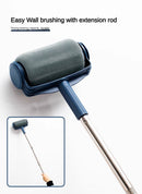 Dark Blue and Grey Pro Refillable Paint Roller Set with Extension Pole - No-Drip Easy Fill Wall Painting Tool Kit-1