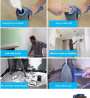 Dark Blue and Grey Pro Refillable Paint Roller Set with Extension Pole - No-Drip Easy Fill Wall Painting Tool Kit-7