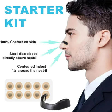 Black Round Anti-snoring Patch Set (30 Pairs of patches) Magnetic Nasal Dilator Kit for Snoring Relief - Reusable Multi-Size Sleep & Sport Breathing Aid - 0