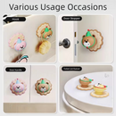 3 Pcs (Pink + Brown + Yellow) Adorable Bear Wall Protector - Multi-Use Self-Adhesive Door Stopper Bumper-6