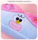 Beige and Light Green Hair Cute Plush Monster Pencil Case - Fluffy Stationery Pouch with DIY Styleable Hair for Kids-4