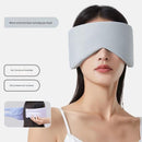 Grey Reversible All-Season Sleep Mask - Cooling & Warming with Sound Muffling Ear Covers Function-1